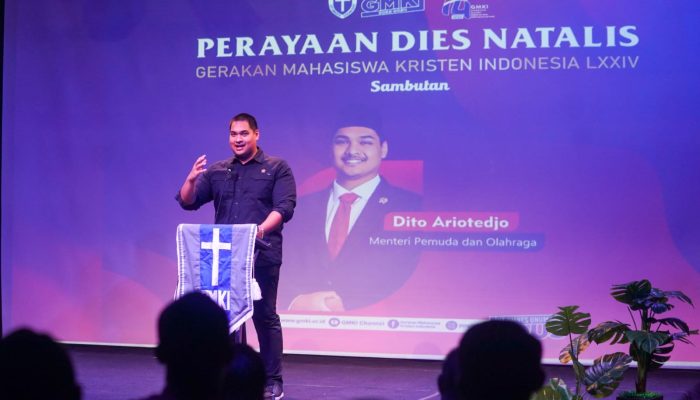 Menpora Dito Harap GMKI Dapat Beraktivitas Buat Program Tarik Minat Anak Muda