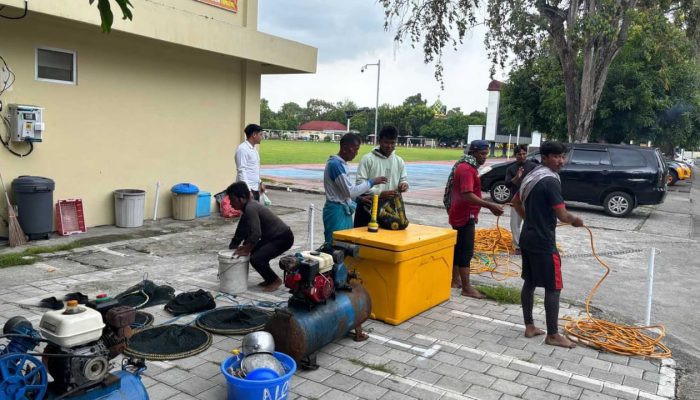 9 Tersangka Tindak Pidana Pengeboman Ikan