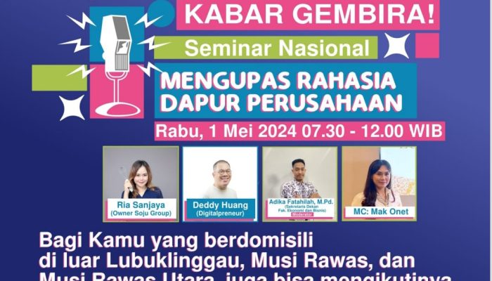 Silampari Event Organizer Merilis Seminar Nasional Kewirausahaan yang Dapat Dihadiri Via Online