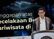 Menparekraf Sandiaga Tanggapi Soal Kecelakaan Maut Bus Pariwisata Pengangkut Siswa SMK Lingga Kencana