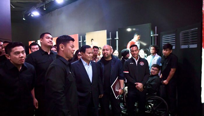 Presiden Terpilih Prabowo Subianto Menyaksikan Reveal Jersey Tim Olimpiade 2024 Paris