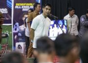 Sabar Gutama Hadir di GOR Tadjimalela Berikan Motivasi Kepada Peserta Turnamen Bulutangkis